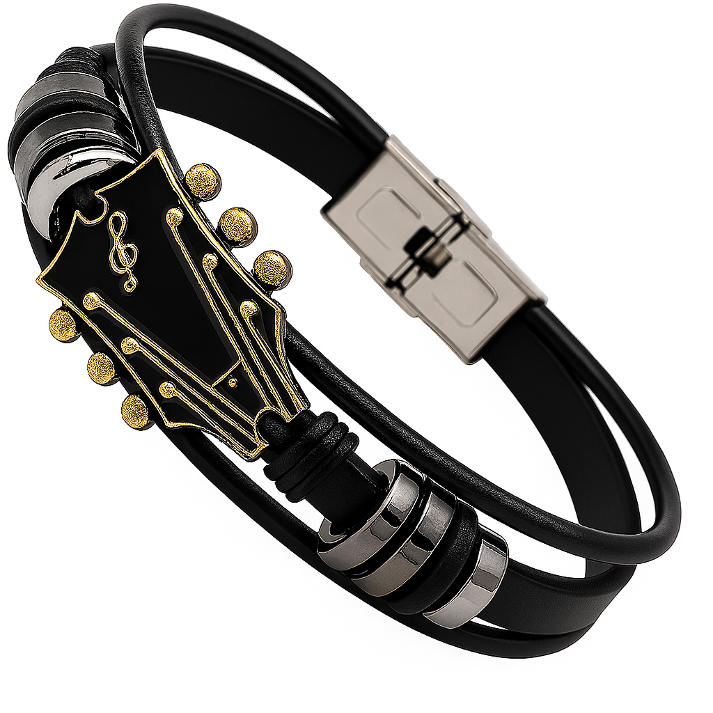Pulsera de Cuero Vintage Guitar