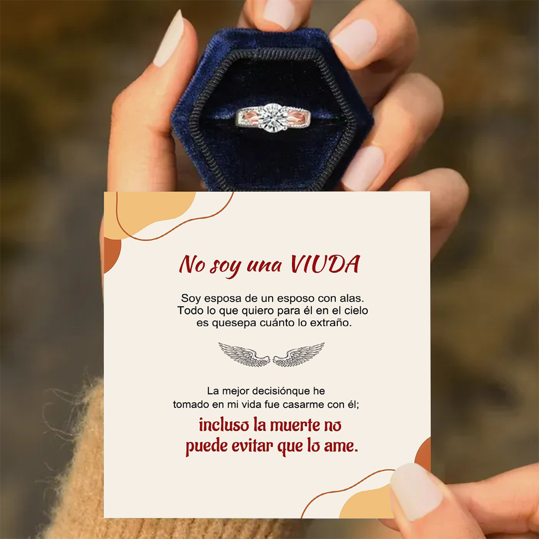 Para Conmemorar - Anillo De Alas De Diamante Personalizado Con Nombre
