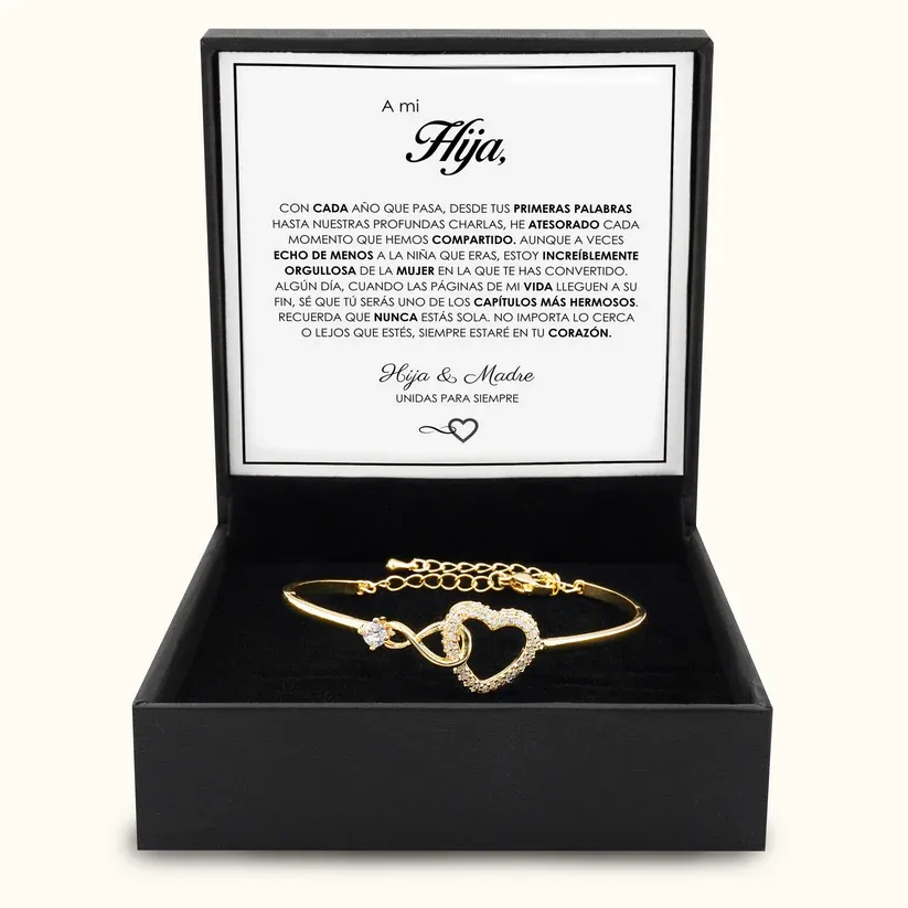 Pulsera Infinito ‘A Mi Hija’ – Conectadas Para Siempre
