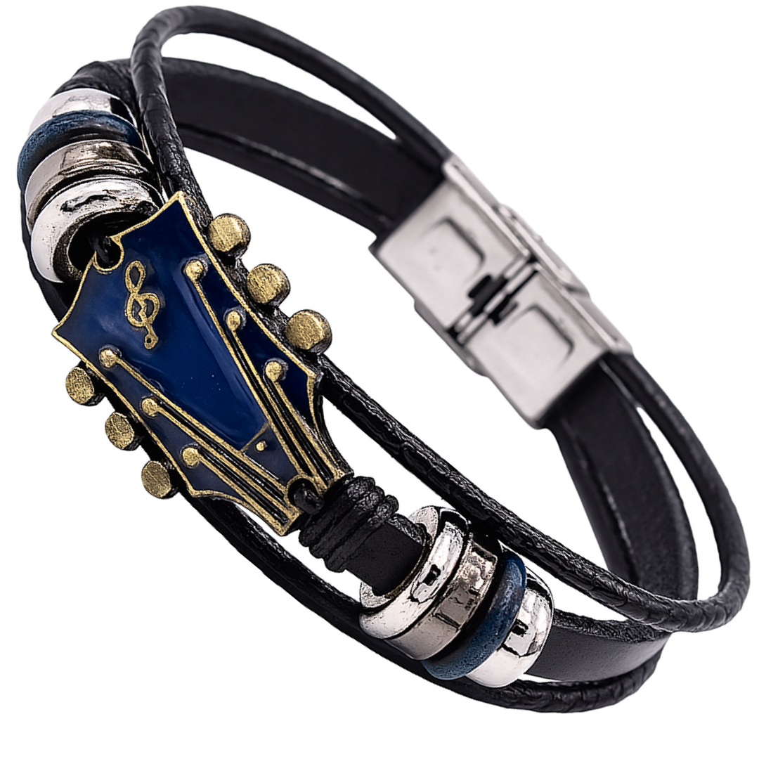 Pulsera de Cuero Vintage Guitar