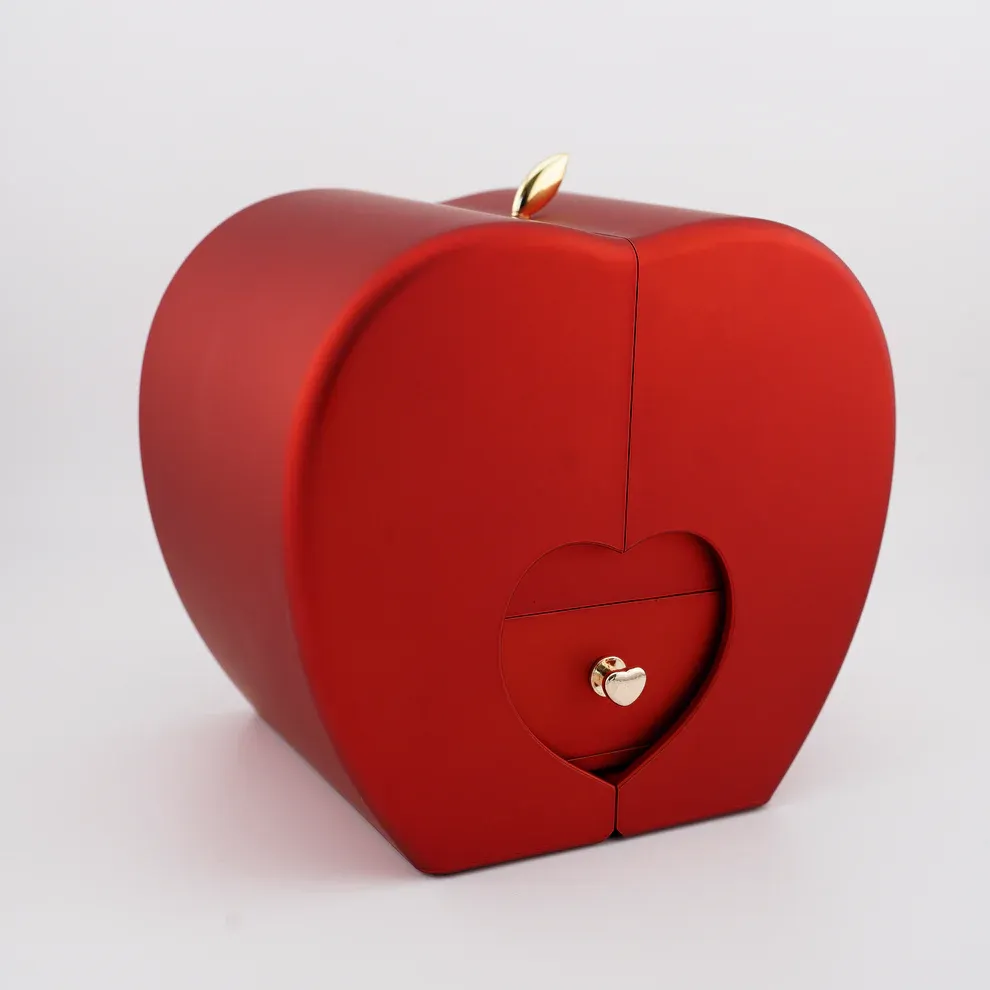 Collar de la Suerte Trébol de 4 Hojas + Caja con Rosa Eterna