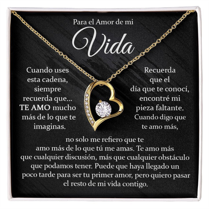 A Mi Vida - Collar De Corazón Amor Eterno