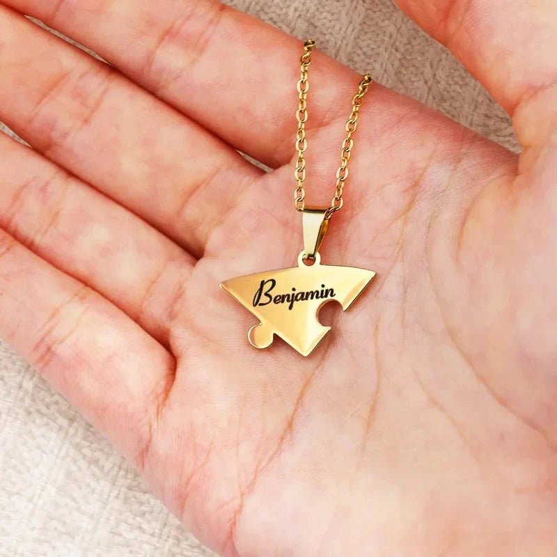 Collar Personalizado De Piezas De Rompecabezas