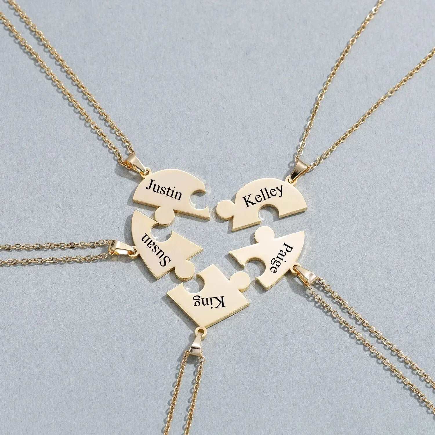 Collar Personalizado De Piezas De Rompecabezas