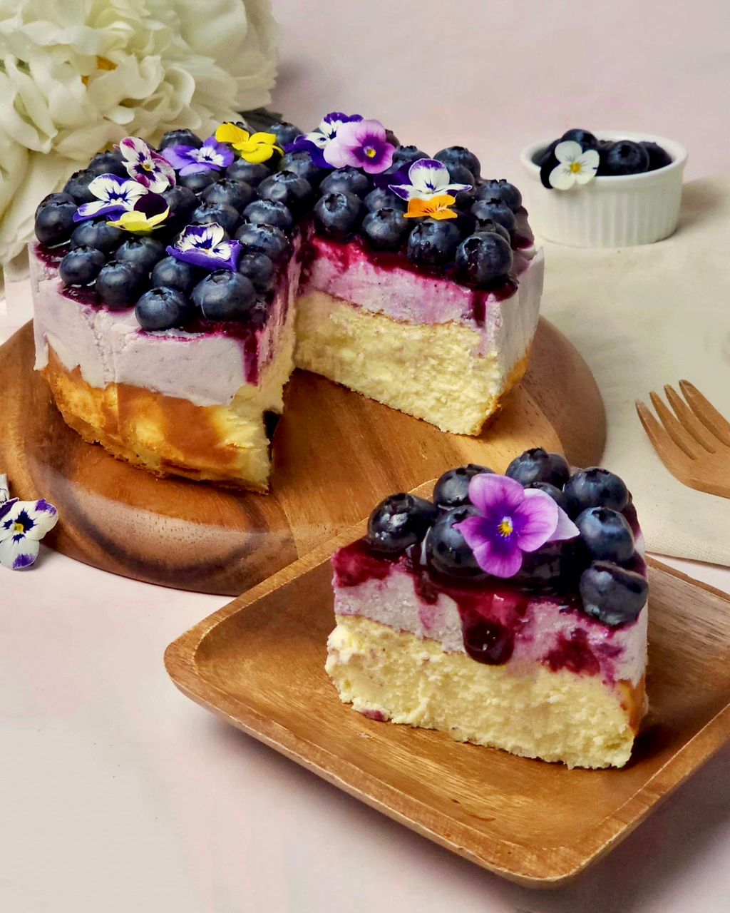 Blueberry Basque Burnt Cheesecake