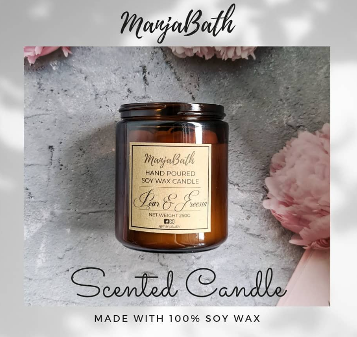 ManjaBath Scented Soy Wax Candle 