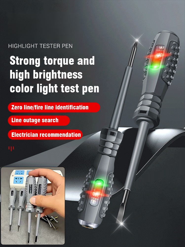 High Torque】High-lighted Colorful Light Stylus Screwdriver