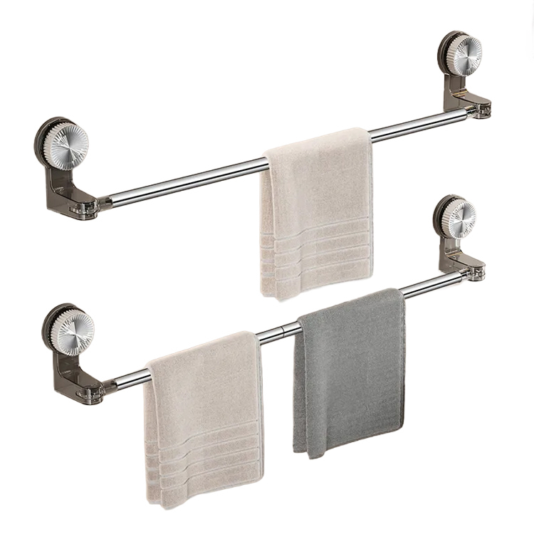 吸盤可伸縮多功能毛巾架