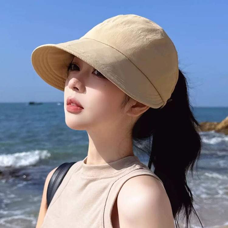 【大風不掉 大臉顯小】防紫外線空頂漁夫帽
