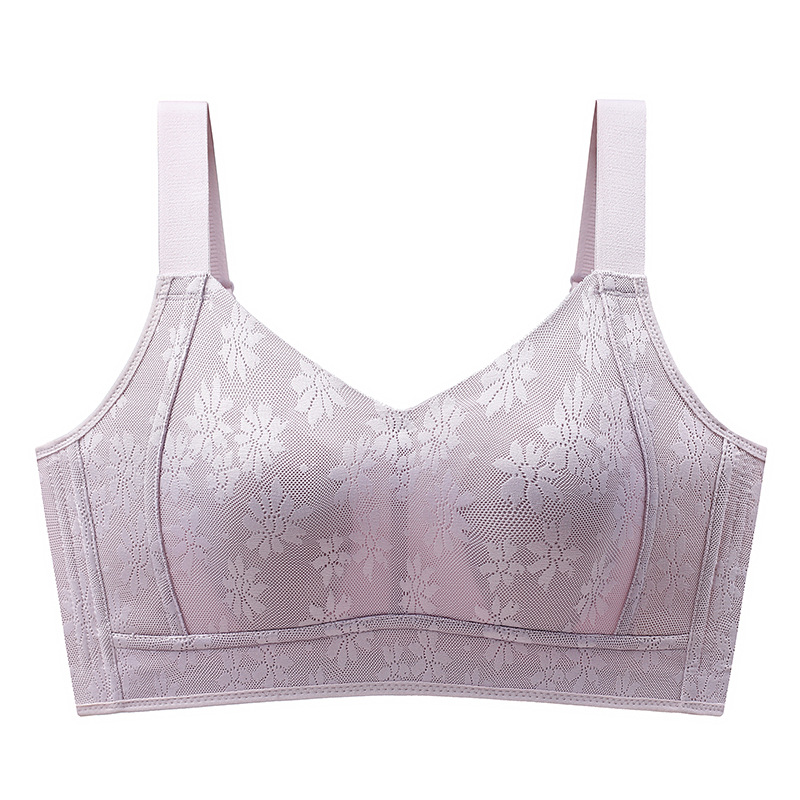 大胸顯小兔耳杯收副乳防下垂無痕透氣胸罩