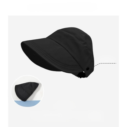 【大風不掉 大臉顯小】防紫外線空頂漁夫帽