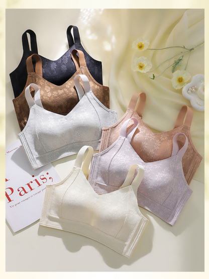 大胸顯小兔耳杯收副乳防下垂無痕透氣胸罩