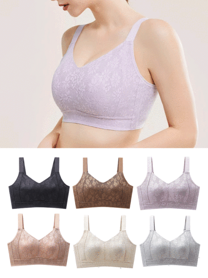 大胸顯小兔耳杯收副乳防下垂無痕透氣胸罩