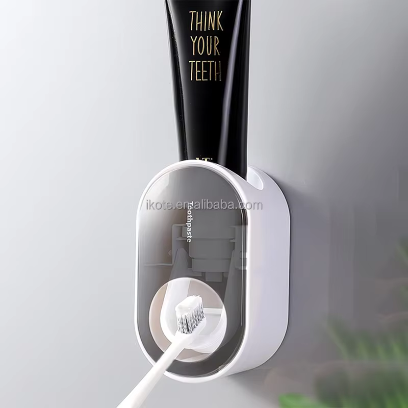 Wall-mounted Plastic Bathroom Accessories Sets Automatic Toothpaste Dispenser