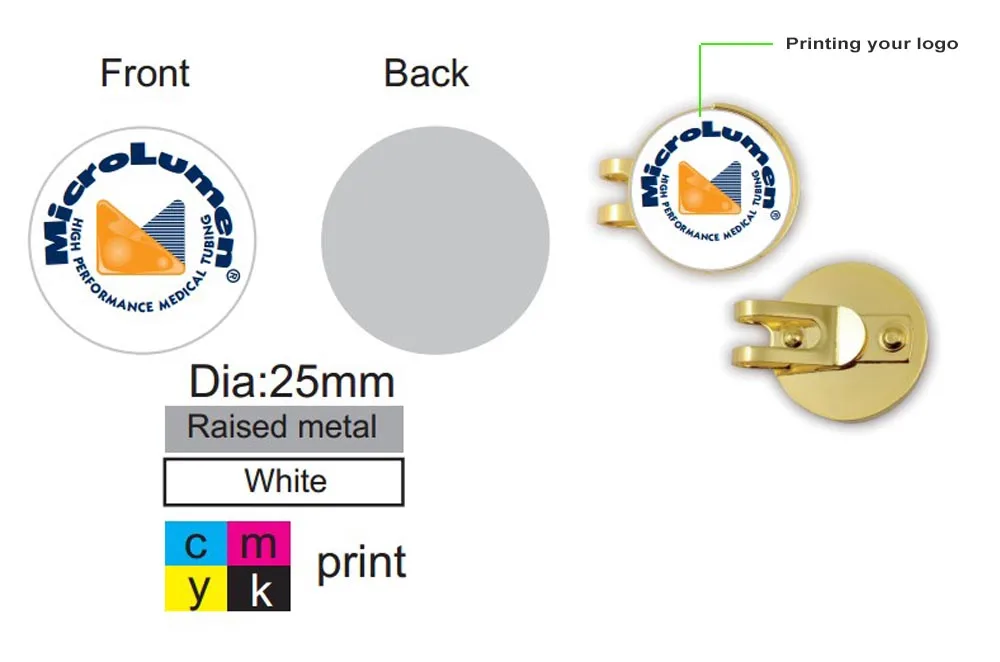 Metal Golf Cap Clip Ball Marker