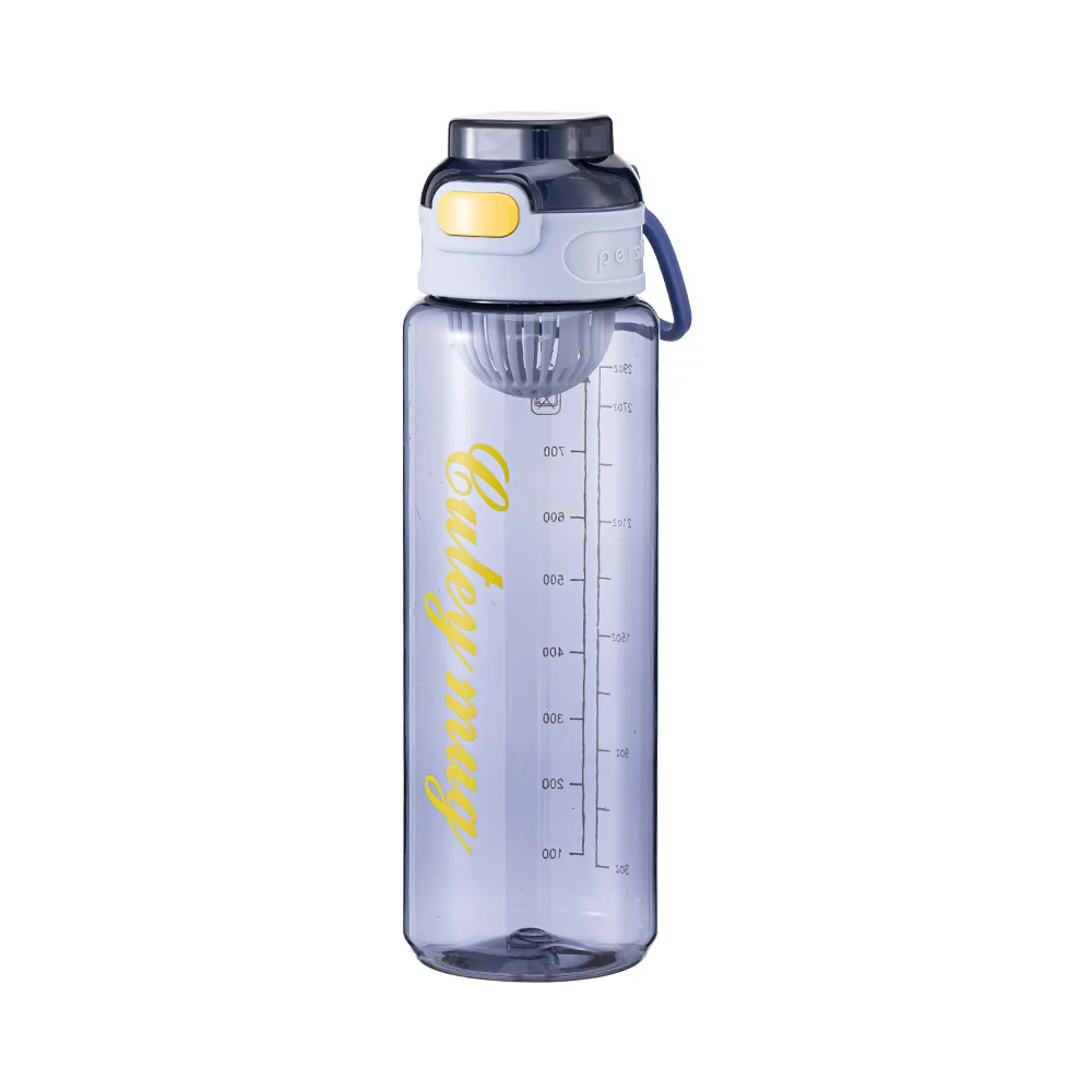 Wholesale Custom Logo Opening Button 800ml 1000ml Customized Pc Drinking Water Bottles Clear Sport Empty Plastic Water Bottle