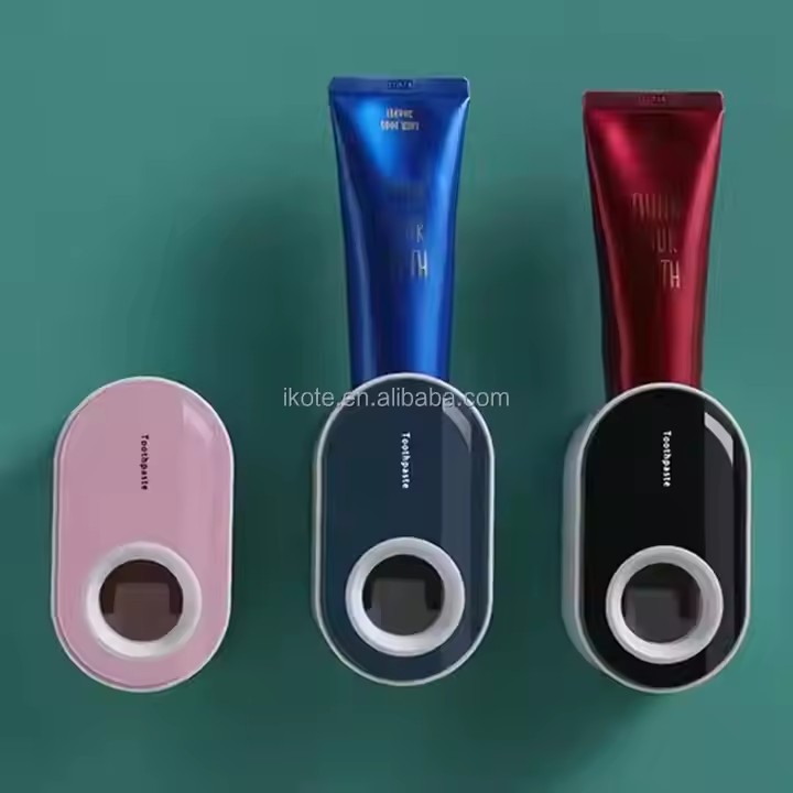 Wall-mounted Plastic Bathroom Accessories Sets Automatic Toothpaste Dispenser