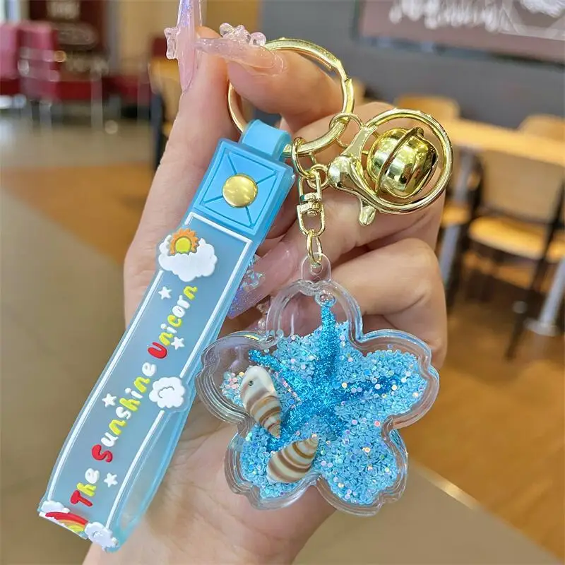 Acrylic Bagpack Pendant Car Key Ring Cute Liquid Lollipop Keychain