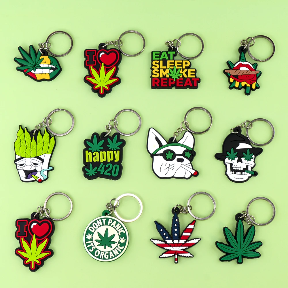 PVC Rubber Weeds Key Chain  Accessories