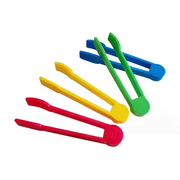 Children's Plastic Tweezers Toy Accessories, Baby Beads Toys, Kindergarten Flat Head Colored Clips Tweezers for Pom Poms