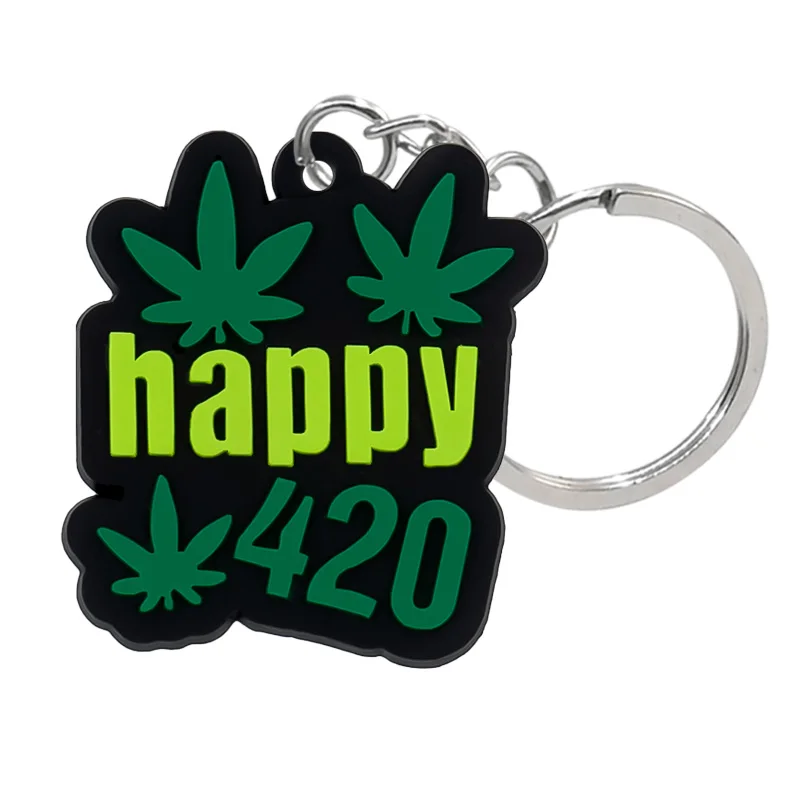 PVC Rubber Weeds Key Chain  Accessories