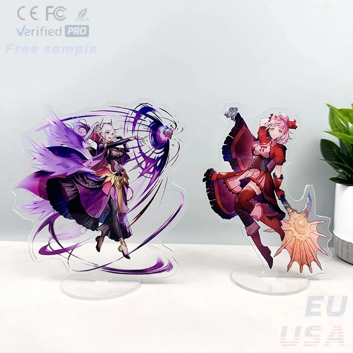 Acrylic  Epoxy Rainbow Charm Quicksand Custom Display Stand