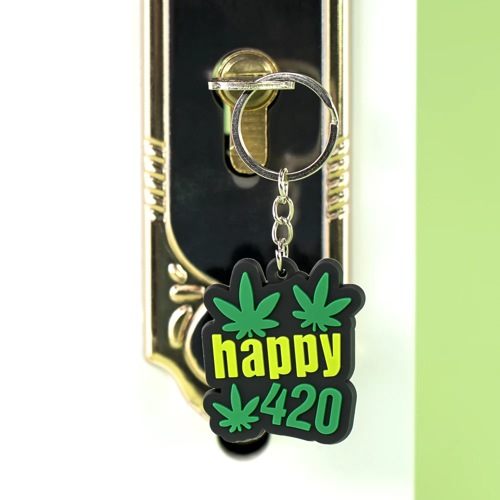PVC Rubber Weeds Key Chain  Accessories