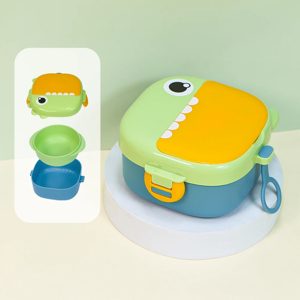 PP Plastic Portable Bento Lunch Box （dinosaur）