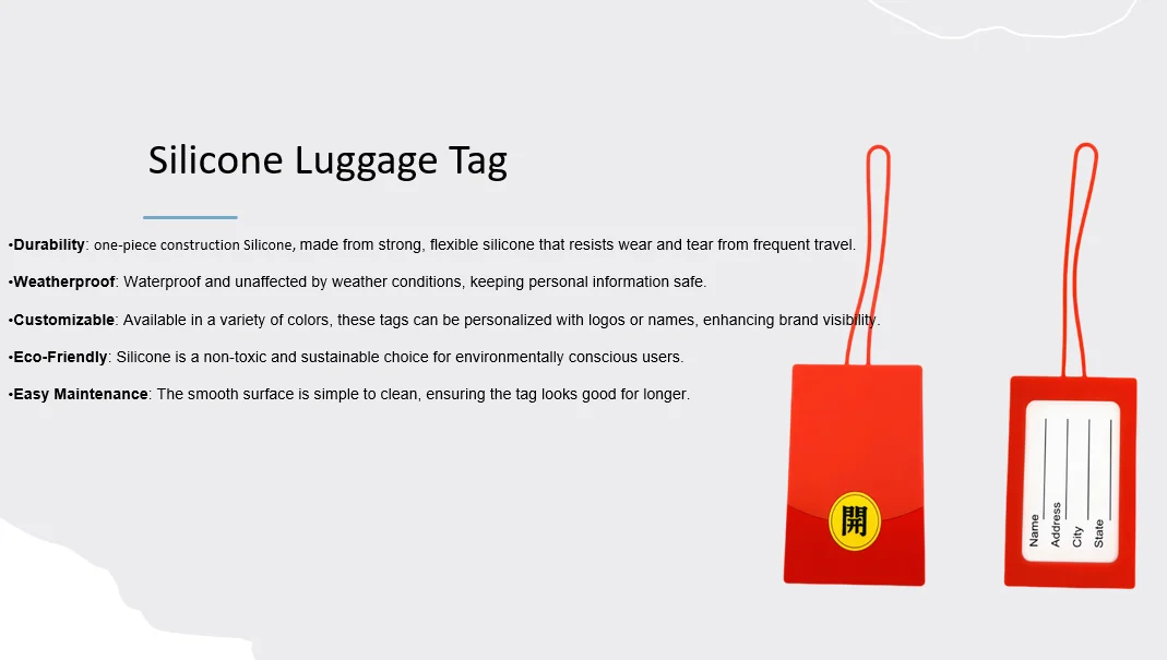  Pvc Personalized Cartoon Blank Sublimation Travel Tags 