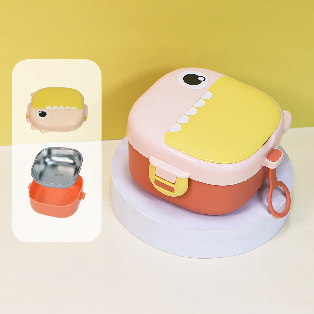 PP Plastic Portable Bento Lunch Box （dinosaur）