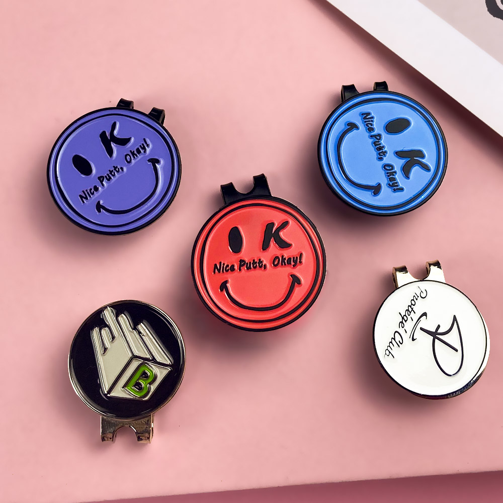  Metal Line Clip Stamp Hat Set Pin Badge  Golf Ball Marker