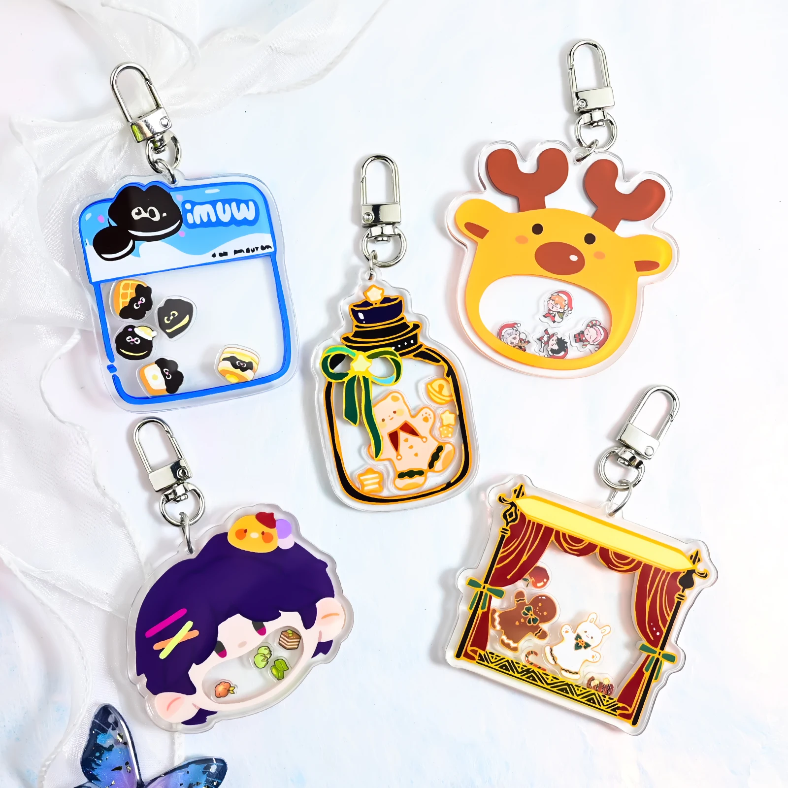Acrylic Milk Shaker Keychains 