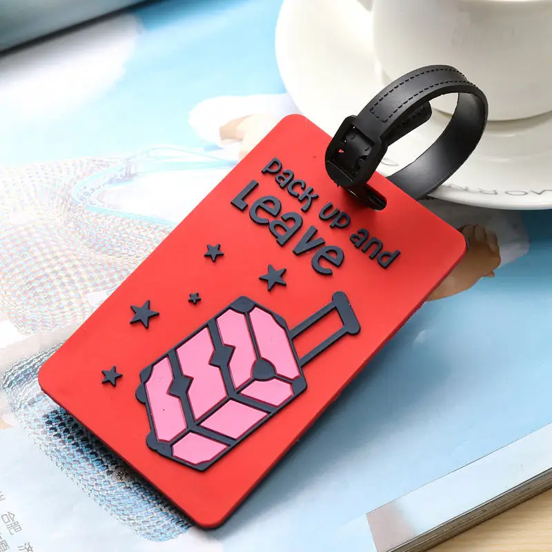 Cartoon Aircraft Card Sleeve PVC Soft Plastic Luggage Tag 