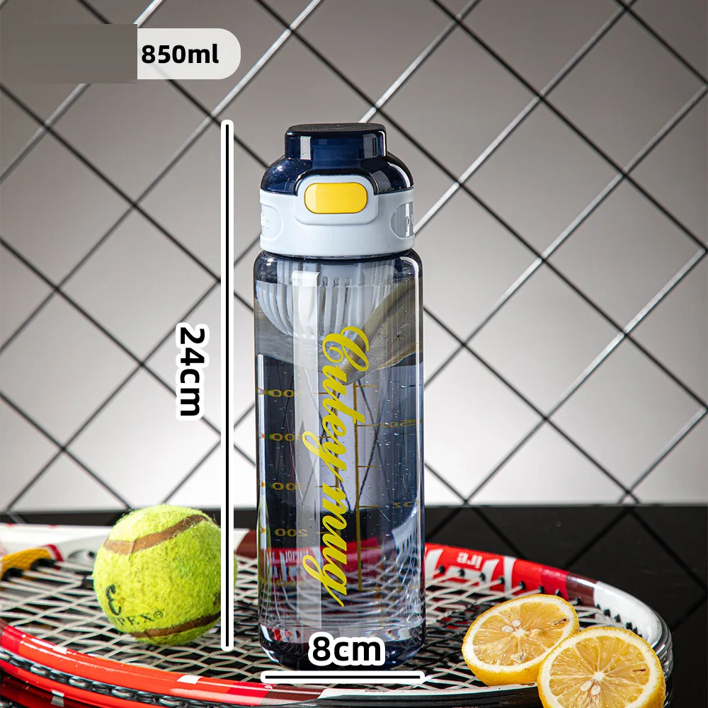 Wholesale Custom Logo Opening Button 800ml 1000ml Customized Pc Drinking Water Bottles Clear Sport Empty Plastic Water Bottle
