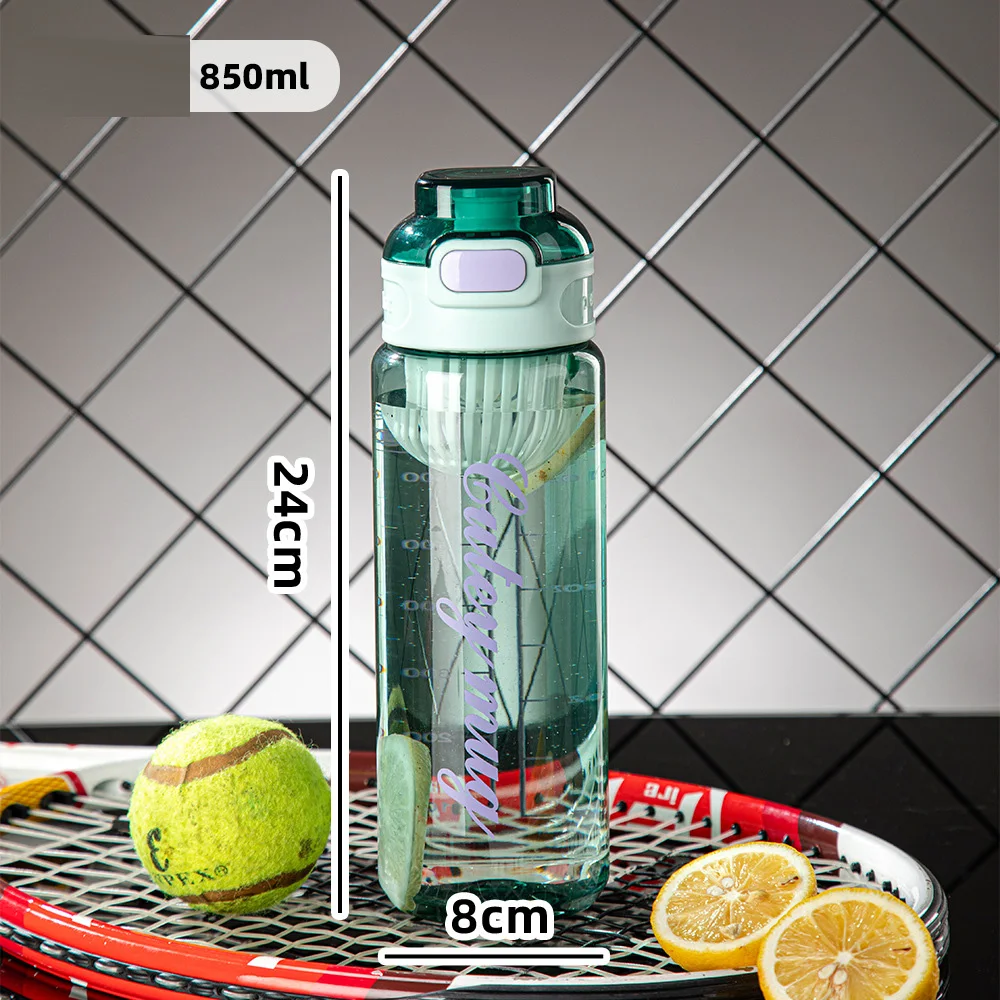 Wholesale Custom Logo Opening Button 800ml 1000ml Customized Pc Drinking Water Bottles Clear Sport Empty Plastic Water Bottle