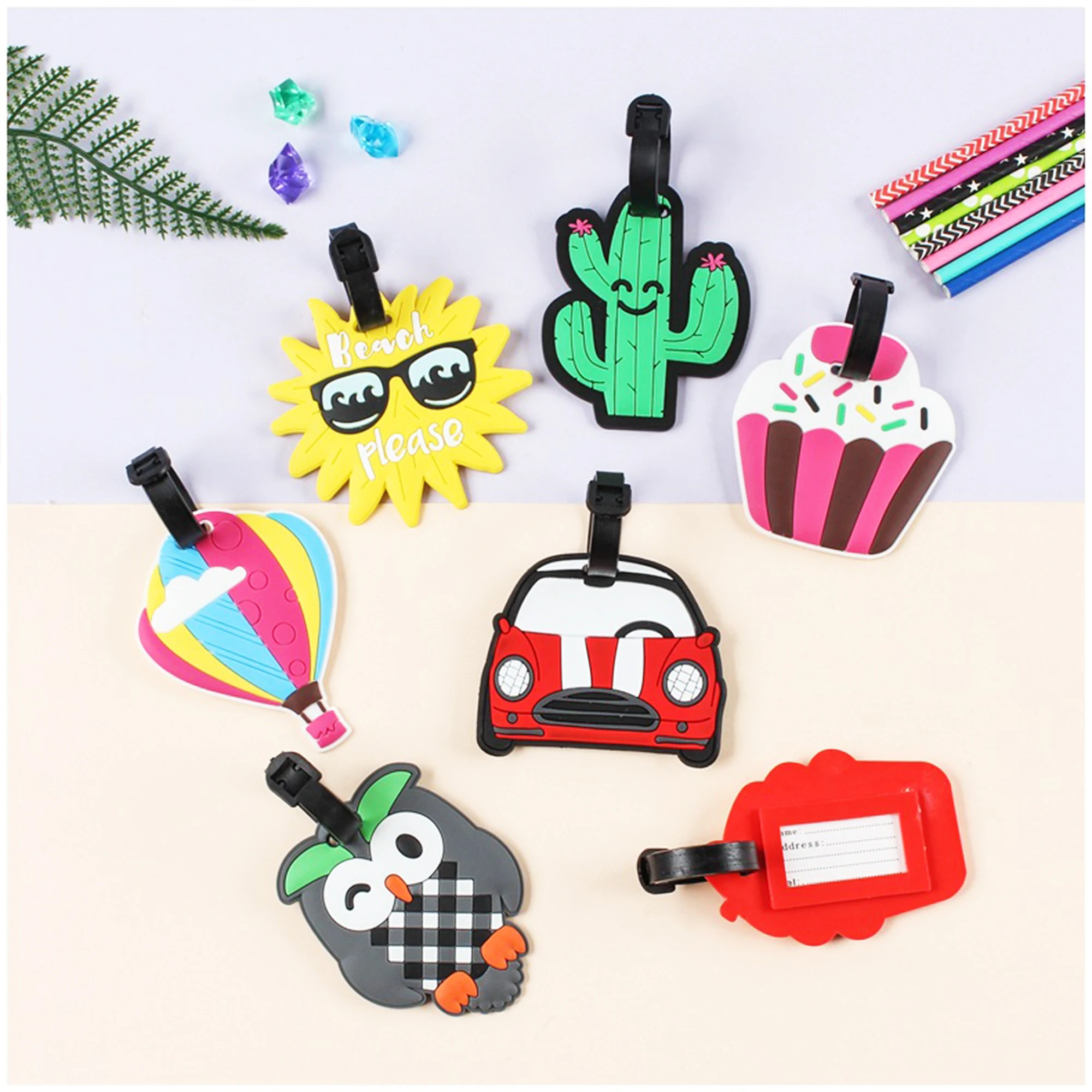 PVC Label Rubber Tag Gift Holder Luggage Tag