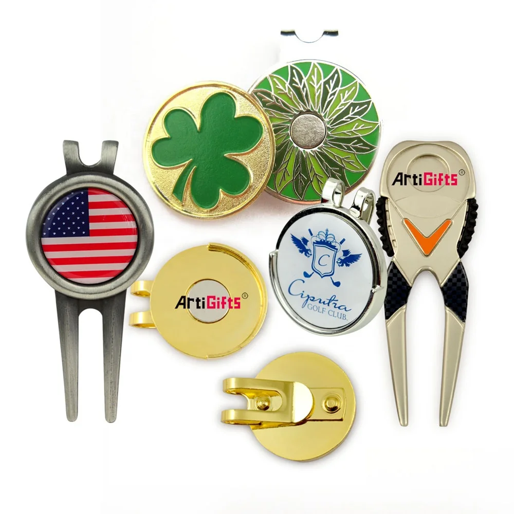Metal Golf Cap Clip Ball Marker