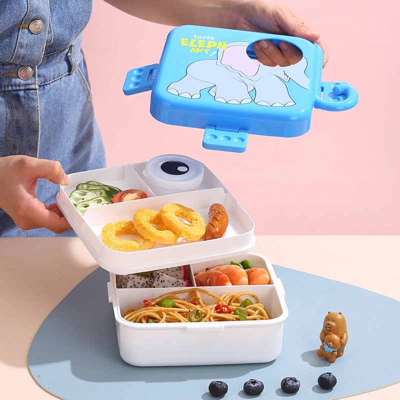  PP Plastic Bento Lunch Box（ Elephant）