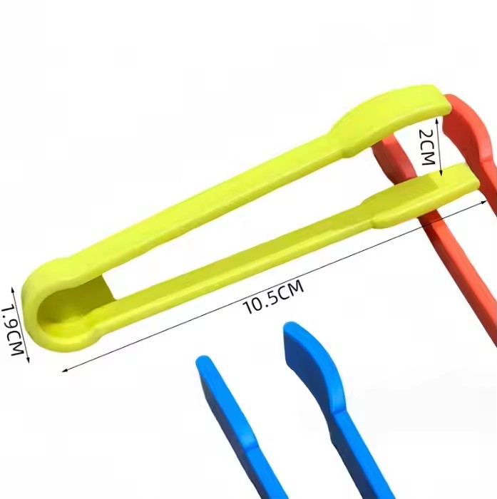 Children's Plastic Tweezers Toy Accessories, Baby Beads Toys, Kindergarten Flat Head Colored Clips Tweezers for Pom Poms