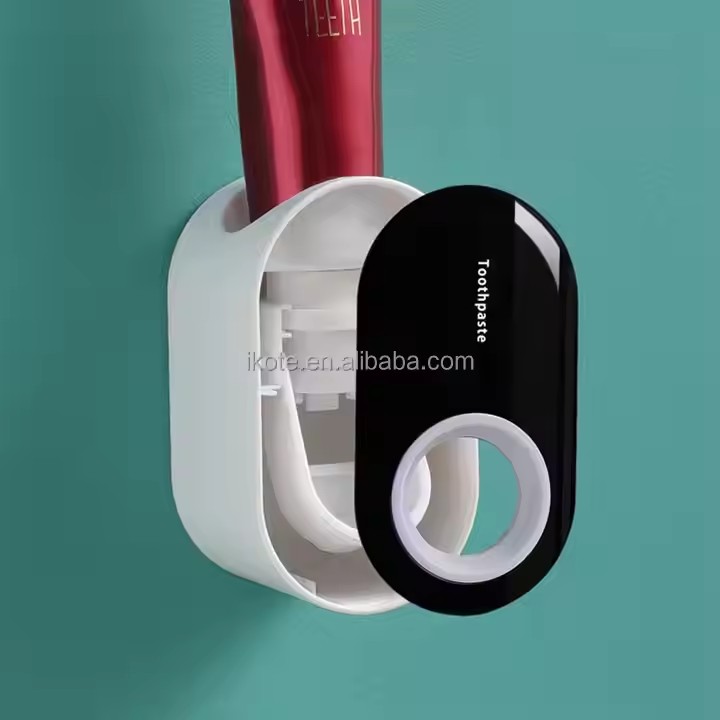 Wall-mounted Plastic Bathroom Accessories Sets Automatic Toothpaste Dispenser