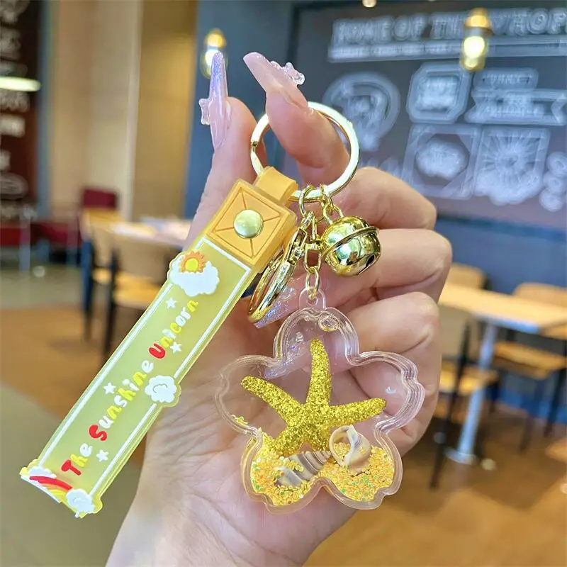 Acrylic Bagpack Pendant Car Key Ring Cute Liquid Lollipop Keychain