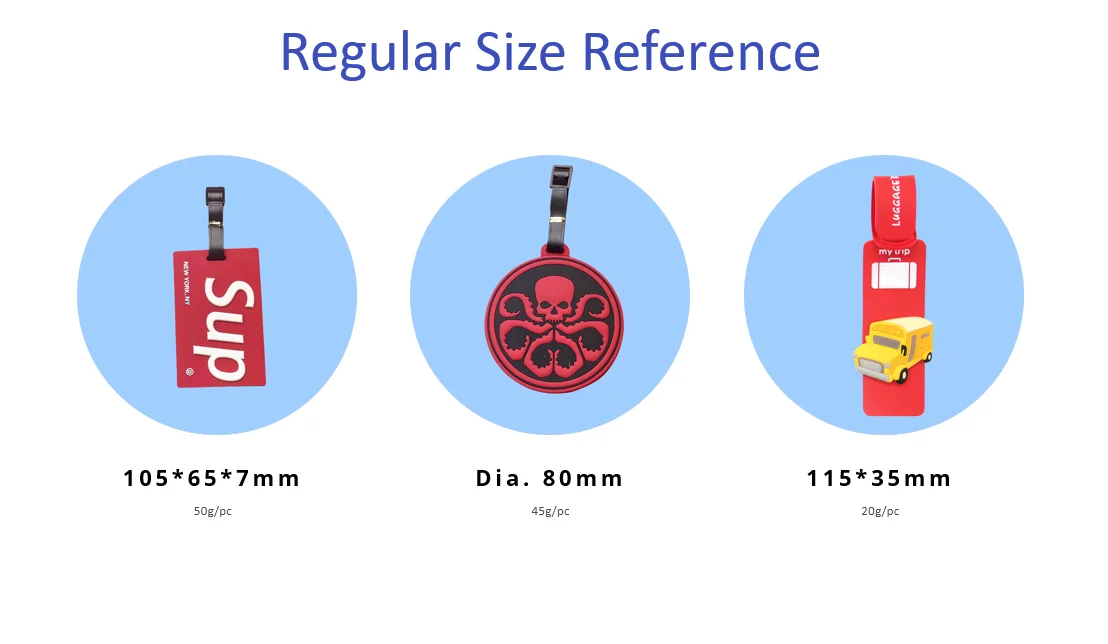  Pvc Personalized Cartoon Blank Sublimation Travel Tags 