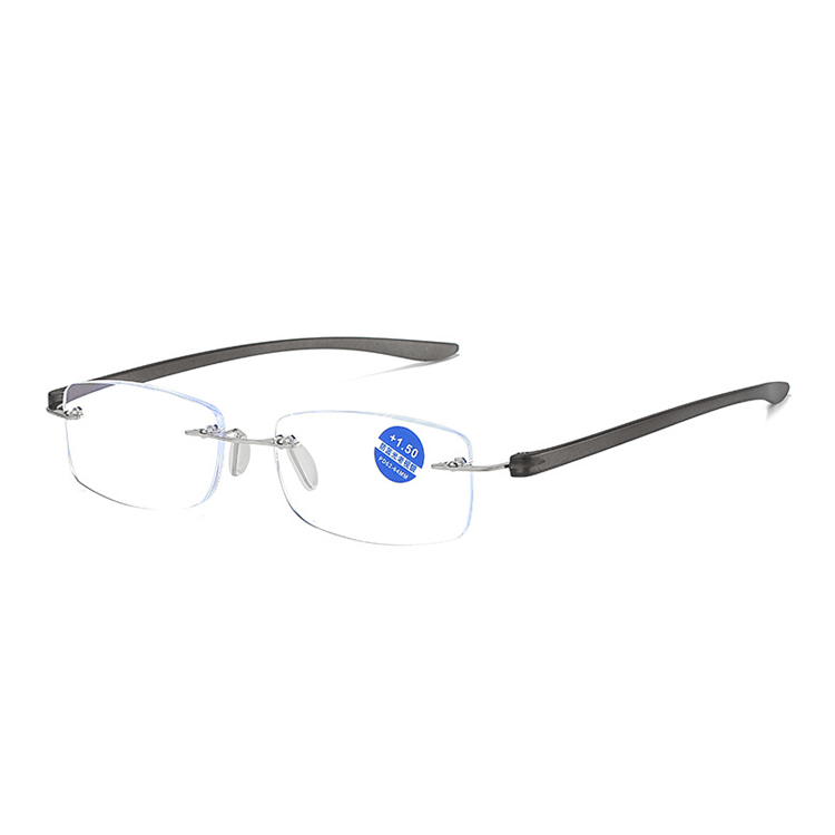 ファッショナブルなフレームレス老眼鏡