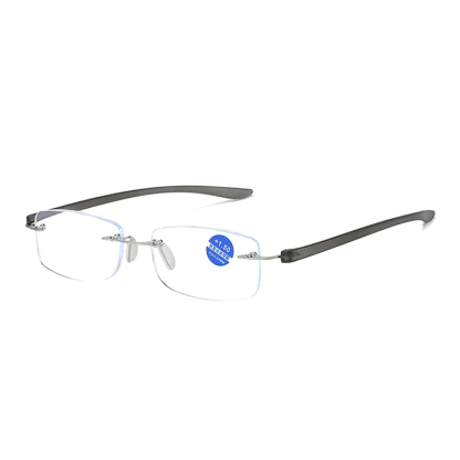 ファッショナブルなフレームレス老眼鏡