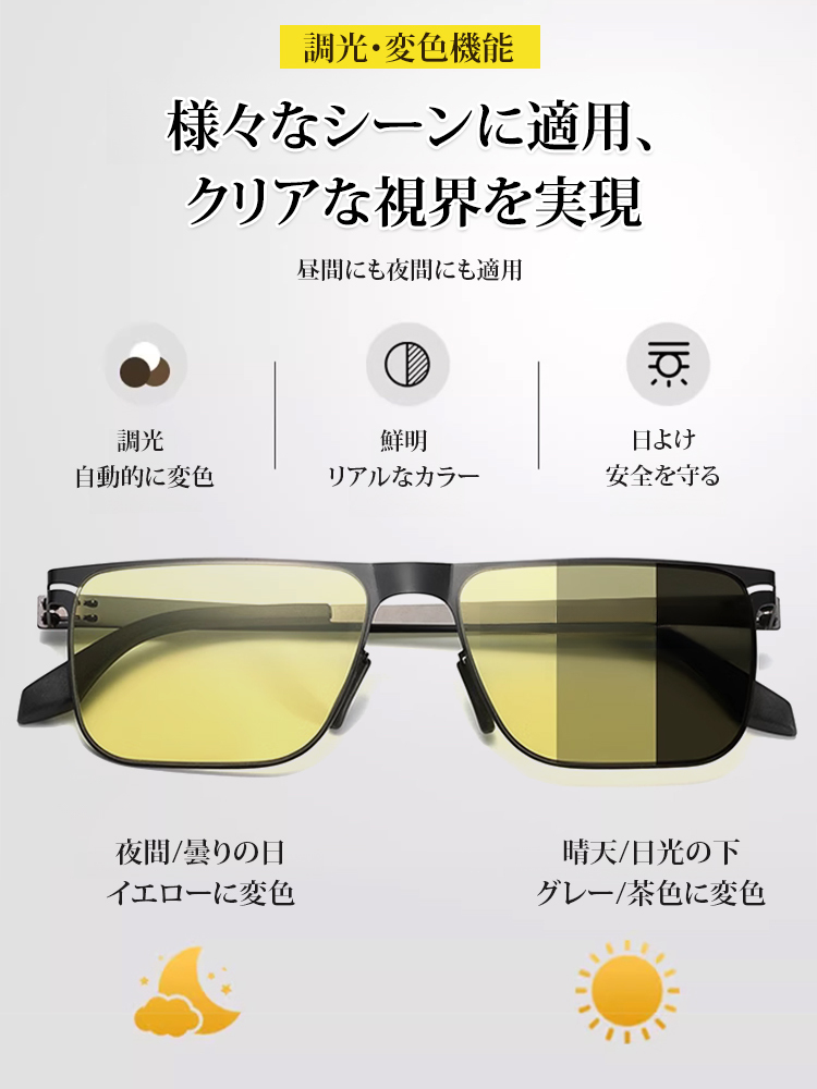 調光・変色運転専用メガネ
