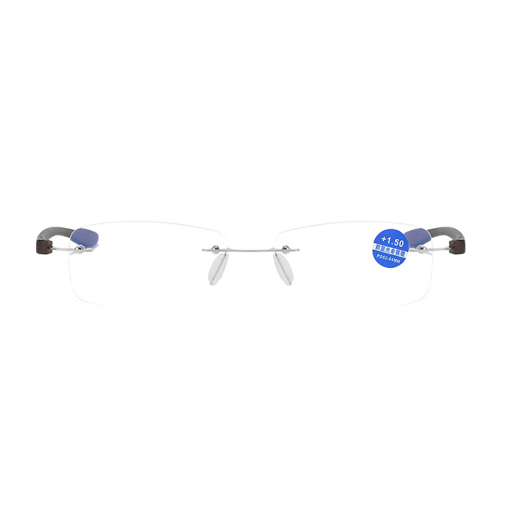 ファッショナブルなフレームレス老眼鏡