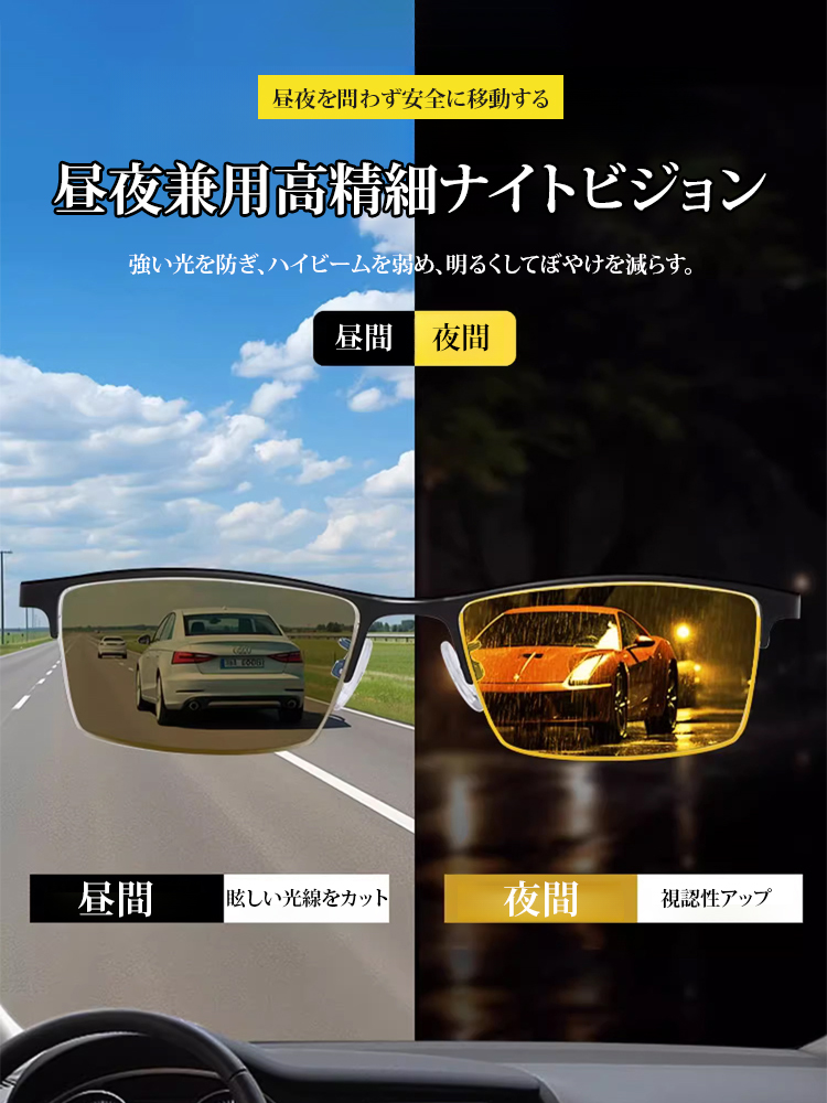 調光・変色運転専用メガネ