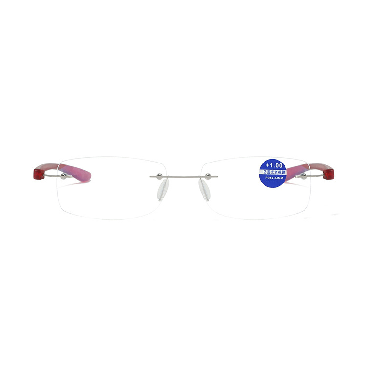 ファッショナブルなフレームレス老眼鏡