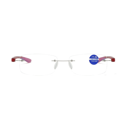 ファッショナブルなフレームレス老眼鏡