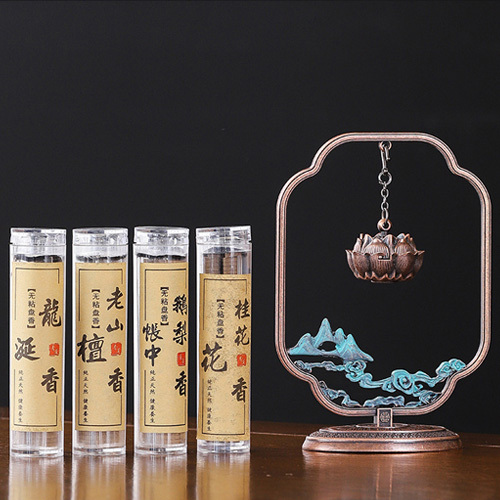 喜上眉梢蓮花花爐（黃古銅）+盤香